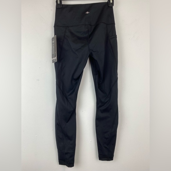 Hypertek size XS Women’s Inter Cargo Black Athletic Activewear Crop Leggings - Picture 4 of 7